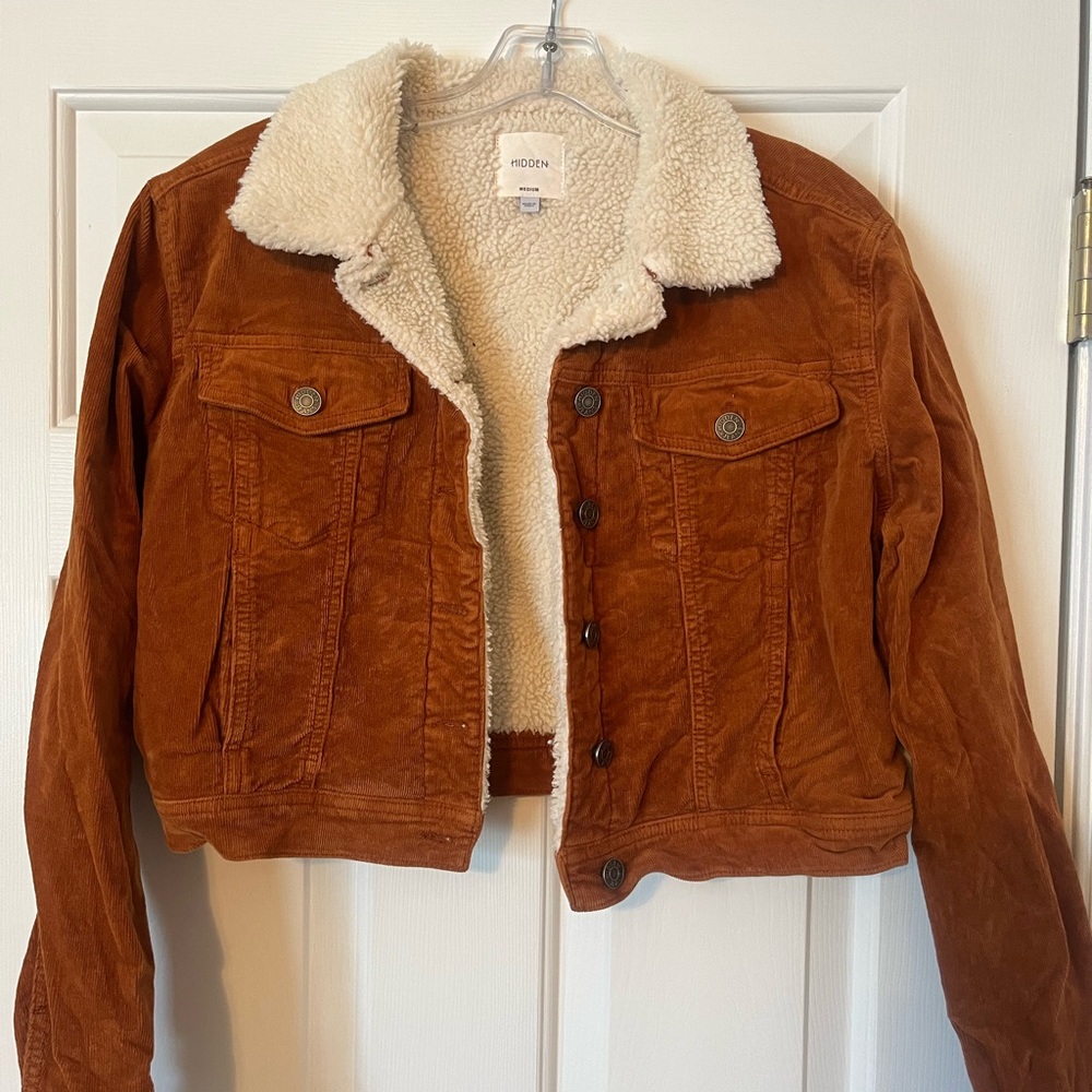 Corduroy cropped jacket
